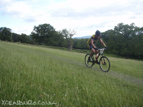 Matt descending into the arena to finish his first lap