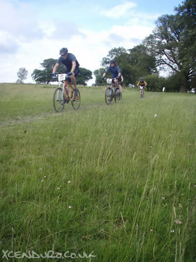 Riders descending the final descent