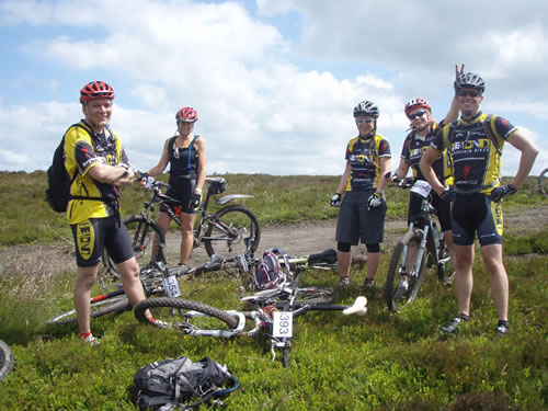 My riding companions for the day, from the left, Theo, Karen, Ceri, Frances and Matt