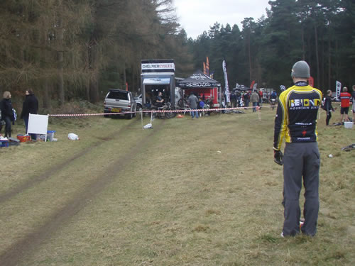 James did a top job supporting Malin, Stephen and Les.  Here he's dutifully waiting at his post for the next rider, he was very organised and everything ran super smooth.